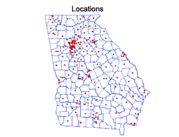 map of Georgia drug treatment centers